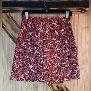 Floral Skort Red White 6